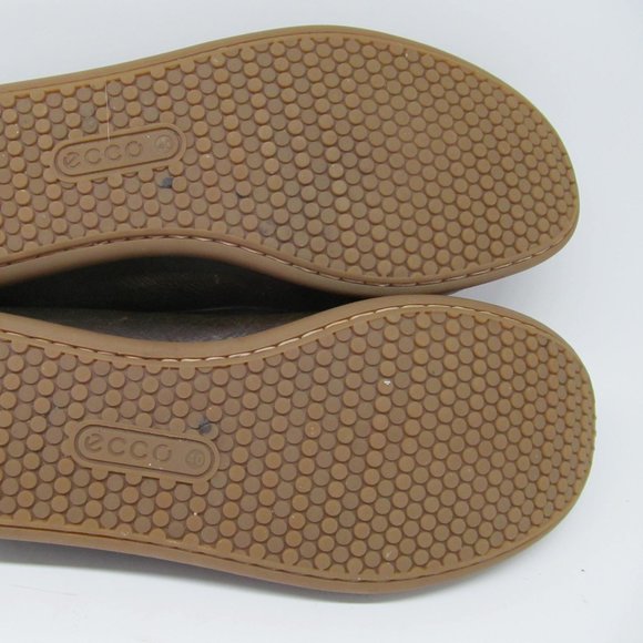 Ecco Womens Brown Leather Moc Toe Flats Loafers Size US 9.5 EUR 40 Extra Width - Picture 11 of 11